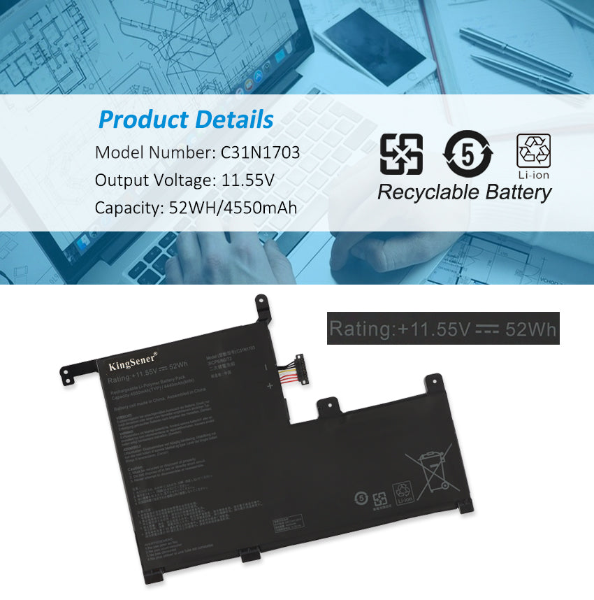 Battery For Asus Zenbook Flip Ux561ua Series Ux561ua Bo003t Ux561ua Sb 