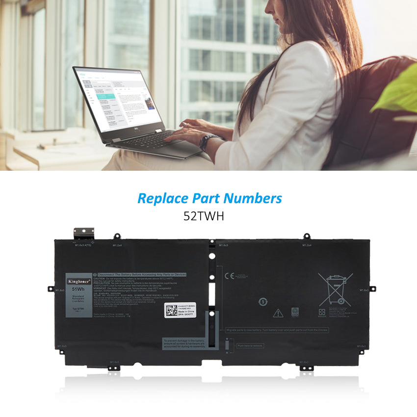 Kingsener 52twh Laptop Battery For Dell Xps 13 7390 2 In 1 Notebook 3453