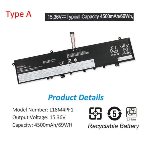 Lenovo L18M4PF1 L18D4PF1 Laptop Battery For Yoga 9-15IMH5 - BatteryMall.com